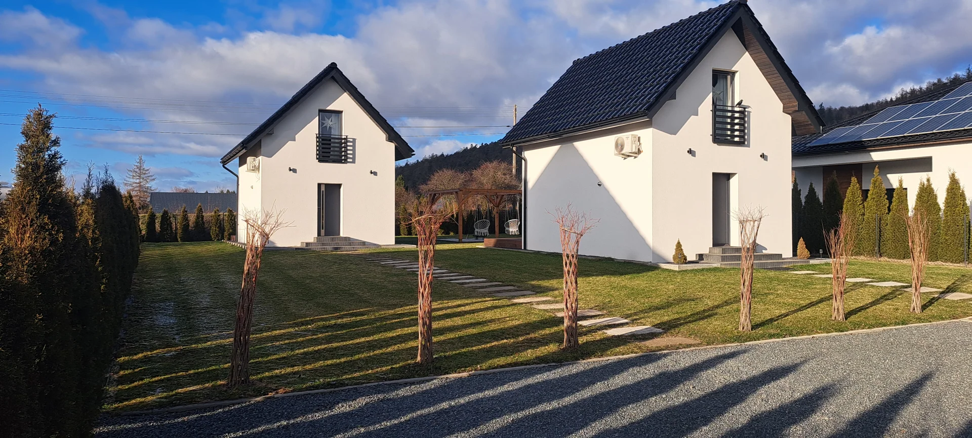 Domek pod Sosnową Górą 2, Taras, Grill, Ogród, Widok, Noclegi Żelazno, Kotlina Kłodzka, Góry, Sudety, Wypoczynek